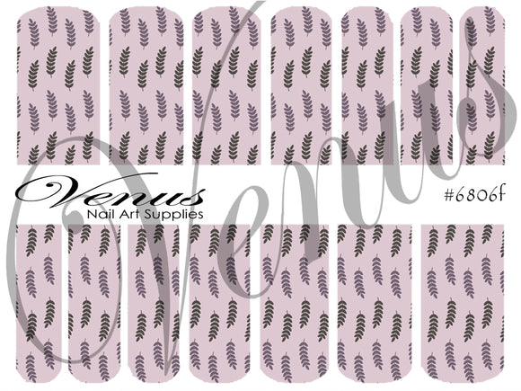 Water Transfer Decals - Vintage Breeze #6806f - Venus Nail Art Supplies Australia