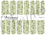 Water Transfer Decals - Sage Floral #6811c - Venus Nail Art Supplies Australia