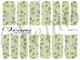 Water Transfer Decals - Sage Floral C #6811c - Venus Nail Art Supplies Australia