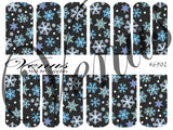 Water Transfer Decals - Snowflakes 02 #6902 - Venus Nail Art Supplies Australia