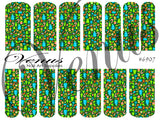 Water Transfer Decals - Christmas Paper - Green #6907 - Venus Nail Art Supplies Australia