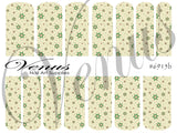 Water Transfer Decals - Christmas Stars - Green #6915b - Venus Nail Art Supplies Australia