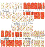 Water Transfer Decals - Christmas Florals - Set of 5 #6929 - Venus Nail Art Supplies Australia