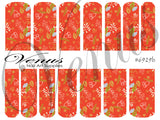 Water Transfer Decals - Christmas Florals #6929b - Venus Nail Art Supplies Australia