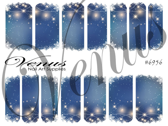 Water Transfer Decals - Winter Lights #6956 - Venus Nail Art Supplies Australia
