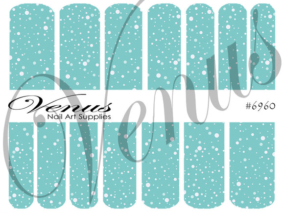 Water Transfer Decals - Let It Snow #6960 - Venus Nail Art Supplies Australia