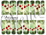 Water Transfer Decals - Bauble Lei - Red / Green #6961 - Venus Nail Art Supplies Australia