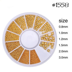 Caviar Bullion Wheel #1558 Gold - Venus Nail Art Supplies Australia
