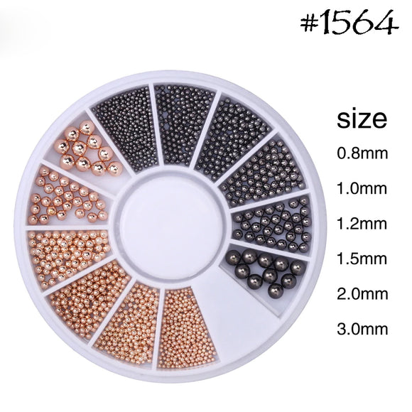 Caviar Bullion Wheel #1564 Rose Gold / Gunmetal - Venus Nail Art Supplies Australia