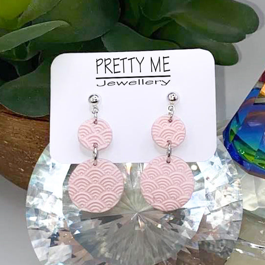 PRETTY ME Jewellery | Leanne Drop Stud Earrings - Pink | Venus Nail Art Supplies Australia