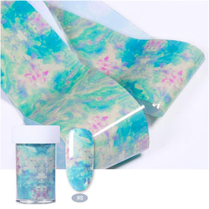 Nail Art Foil - WATERCOLOUR Aqua Tie-Dye 46943-8 | Venus Nail Art Supplies Australia