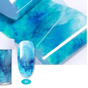 Nail Art Foil - WATERCOLOUR Blue Lagoon 46943-9 | Venus Nail Art Supplies Australia