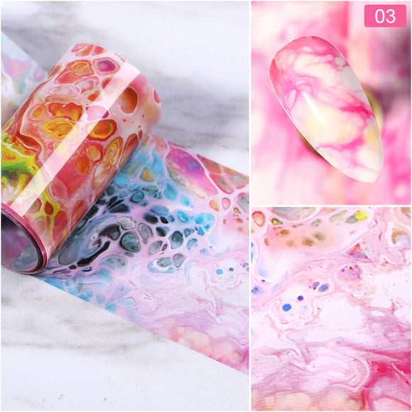 Nail Art Foil - WATERCOLOUR Marble Resist Rainbow 49814-3 | Venus Nail Art Supplies Australia