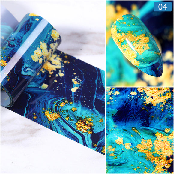 Nail Art Foil - WATERCOLOUR Marble Resist Blue 49814-4 | Venus Nail Art Supplies Australia