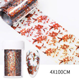 Nail Art Foil - Holographic Floral 37006-5 | Venus Nail Art Supplies Australia