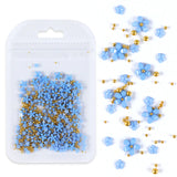 3D Flower Nail Art Charm Kit - Blue/Gold | Venus Nail Art Supplies Australia