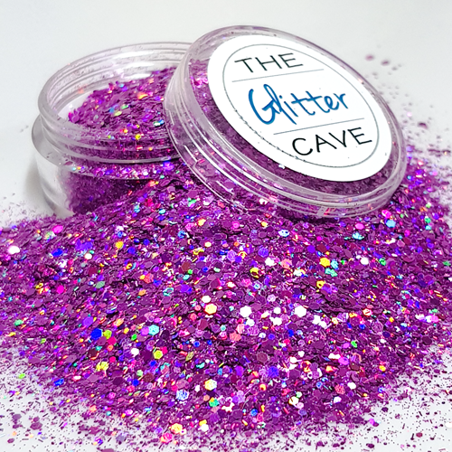 The Glitter Cave - Holographic Multi Nail Art Glitter - Pink | Venus Nail Art Supplies Australia