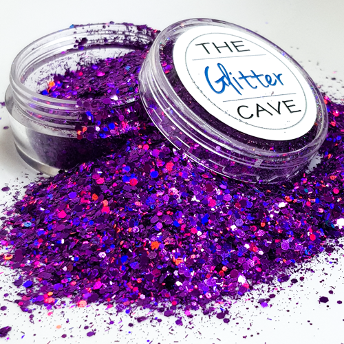 The Glitter Cave - Holographic Multi Nail Art Glitter - Purple | Venus Nail Art Supplies Australia