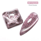 BORN PRETTY Holo Reflective Glitter Magnetic Cateye Gel Polish - BP-FGC05 Pink Clouds | Venus Nail Art Supplies Australia