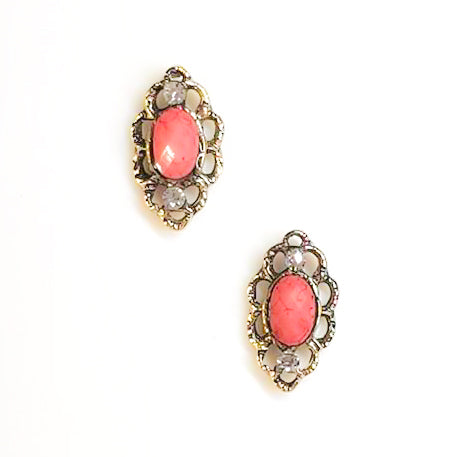 Rose Peach Antique Floral Nail Art Jewellery Charms | Venus Nail Art Supplies Australia