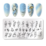 NICOLE DIARY Designer Stamping Plate - 239 Spiritual Animals | Venus Nail Art Supplies Australia