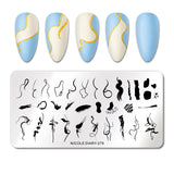 NICOLE DIARY Designer Stamping Plate - 279 Smudges & Lines | Venus Nail Art Supplies Australia