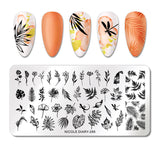NICOLE DIARY Designer Stamping Plate: 288 Ferns & Leaves | Venus Nail Art Supplies Australia