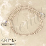 Pretty Me Jewellery: 50cm Satin Finish Braided Cord Necklace - Beige - Venus Nail Art Supplies Australia