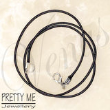 Pretty Me Jewellery: 50cm Satin Finish Braided Cord Necklace - Black - Venus Nail Art Supplies Australia
