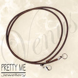 Pretty Me Jewellery: 50cm Satin Finish Braided Cord Necklace - Brown - Venus Nail Art Supplies Australia