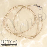 Pretty Me Jewellery: 60cm Satin Finish Braided Cord Necklace - Beige - Venus Nail Art Supplies Australia