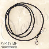 Pretty Me Jewellery: 60cm Satin Finish Braided Cord Necklace - Black - Venus Nail Art Supplies Australia