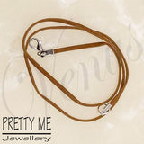 Pretty Me Jewellery: 45cm Faux Suede Necklace - Tan - Venus Nail Art Supplies Australia