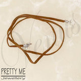Pretty Me Jewellery: 50cm Faux Suede Necklace - Tan - Venus Nail Art Supplies Australia