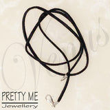 Pretty Me Jewellery: 60cm Faux Suede Necklace - Black - Venus Nail Art Supplies Australia