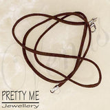 Pretty Me Jewellery: 60cm Faux Suede Necklace - Brown - Venus Nail Art Supplies Australia
