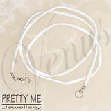 Pretty Me Jewellery: 60cm Faux Suede Necklace - White - Venus Nail Art Supplies Australia