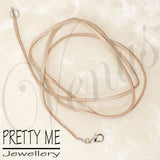 Pretty Me Jewellery: 80cm Faux Suede Necklace - Beige - Venus Nail Art Supplies Australia