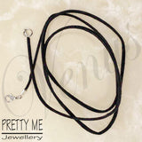 Pretty Me Jewellery: 80cm Faux Suede Necklace - Black - Venus Nail Art Supplies Australia