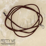 Pretty Me Jewellery: 80cm Faux Suede Necklace - Brown - Venus Nail Art Supplies Australia