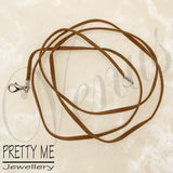 Pretty Me Jewellery: 80cm Faux Suede Necklace - Tan - Venus Nail Art Supplies Australia