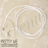 Pretty Me Jewellery: 80cm Faux Suede Necklace - White - Venus Nail Art Supplies Australia