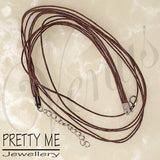 Pretty Me Jewellery: 43cm 5 Strand Necklace with Extension Chain - Brown - Venus Nail Art Supplies Australia