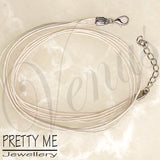 Pretty Me Jewellery: 43cm 5 Strand Necklace with Extension Chain - Natural Beige - Venus Nail Art Supplies Australia