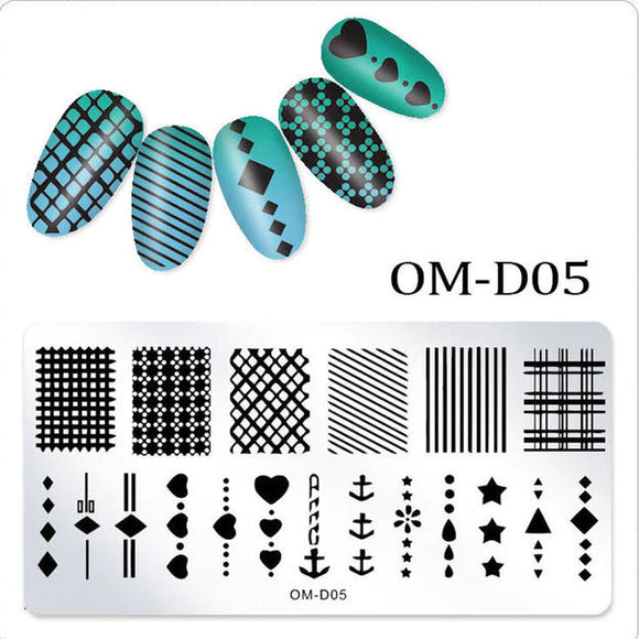 #OM-D05 Stamping Plate - GEO SHAPES & PATTERNS #1