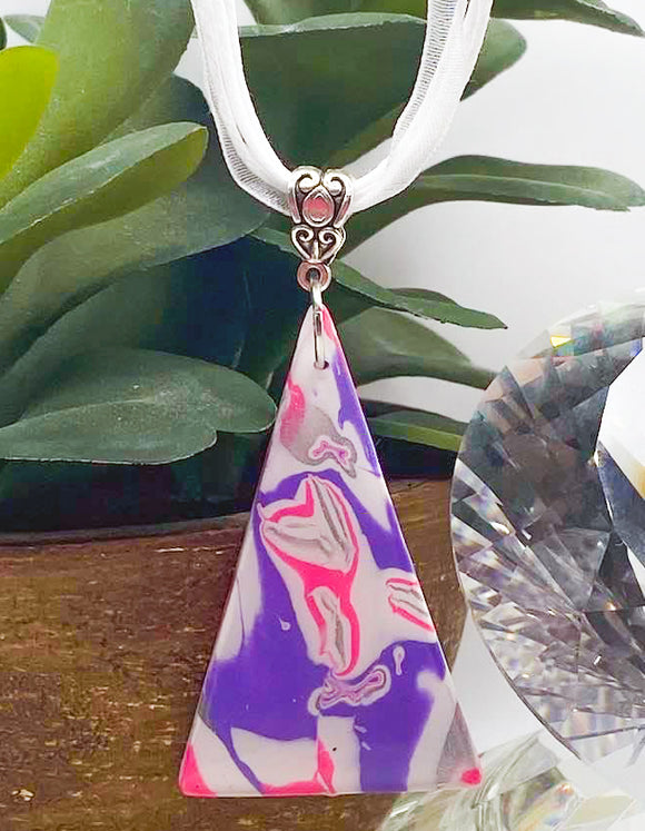 PRETTY ME Jewellery | Handmade Makume Gane Triangle Drop Pendant | Venus Nail Art Supplies Australia