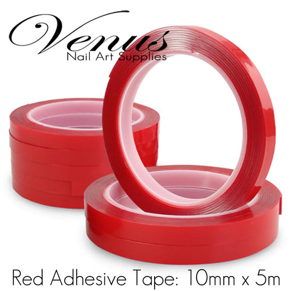 Press On Nail Supplies Australia - Red Adhesive Tape - Venus Nail Art Supplies