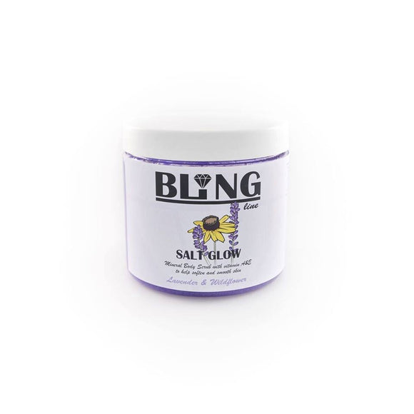 BLINGline Australia - Manicure Pedicure Salt Glow Scrub LAVENDER & WILDFLOWER - Venus Nail Art Supplies Australia