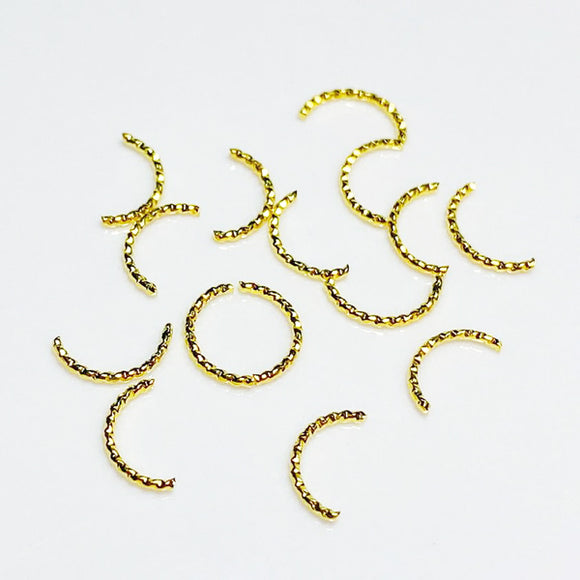 Metallic Shapes - Gold (Textured) C-CURVE - Small | Venus Nail Art Supplies Australia