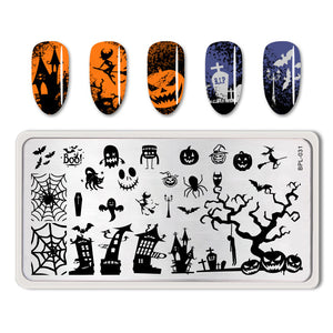 BORN PRETTY Stamping Plate Halloween BPL-031 | Venus Nail Art Supplies Australia